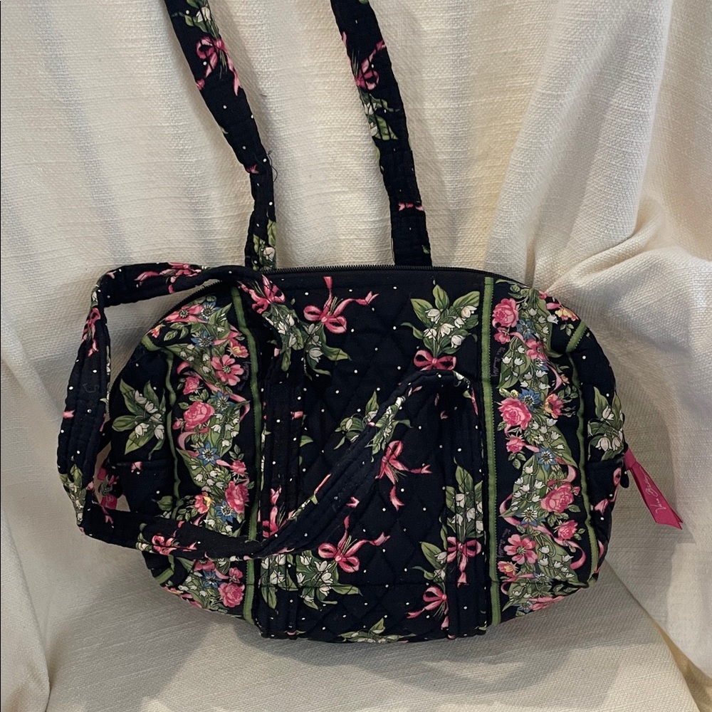 Vera Bradley floral Quilted Shoulder Bag - Pink & Black